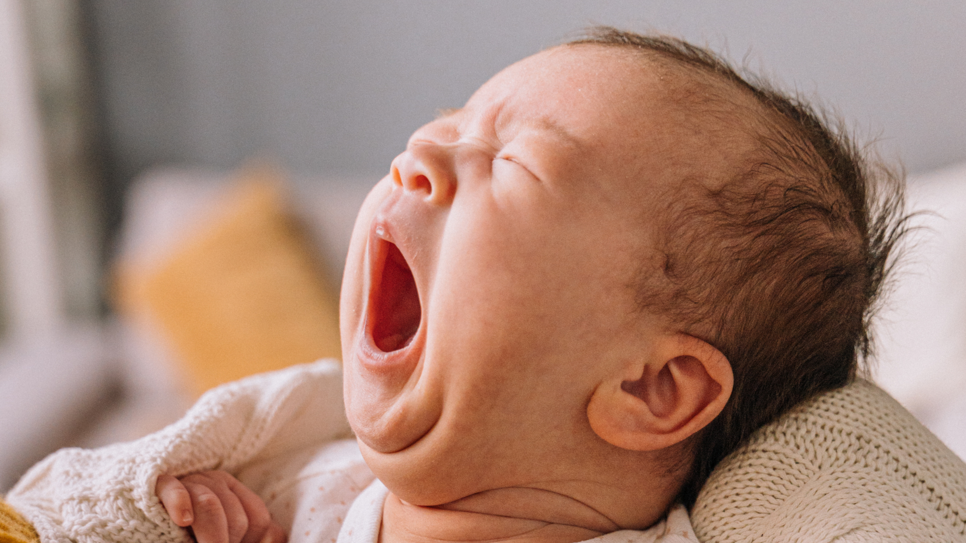 baby is yawning